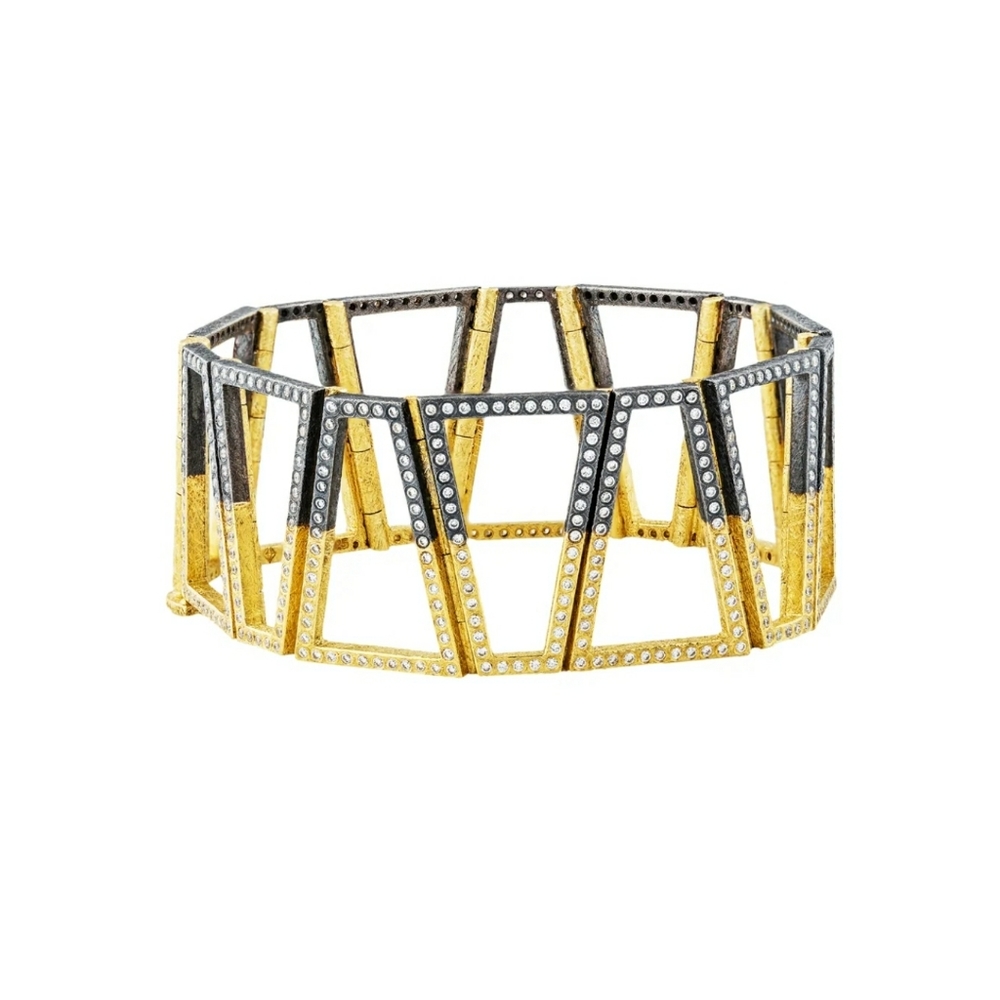 TODD REED 3.52ctw Diamond Hinged Link Bracelet